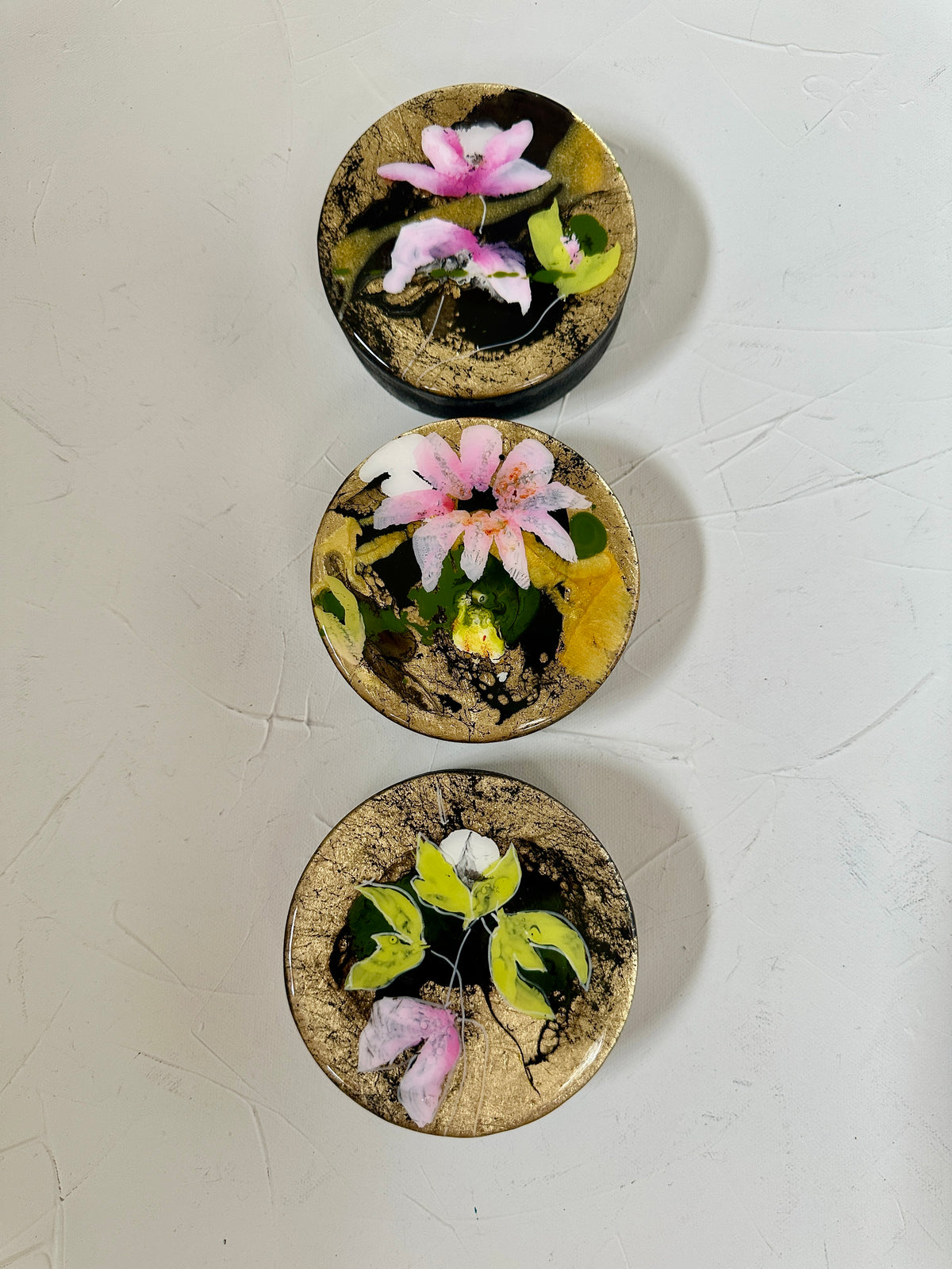 Mini Floral Rounds - set of 3